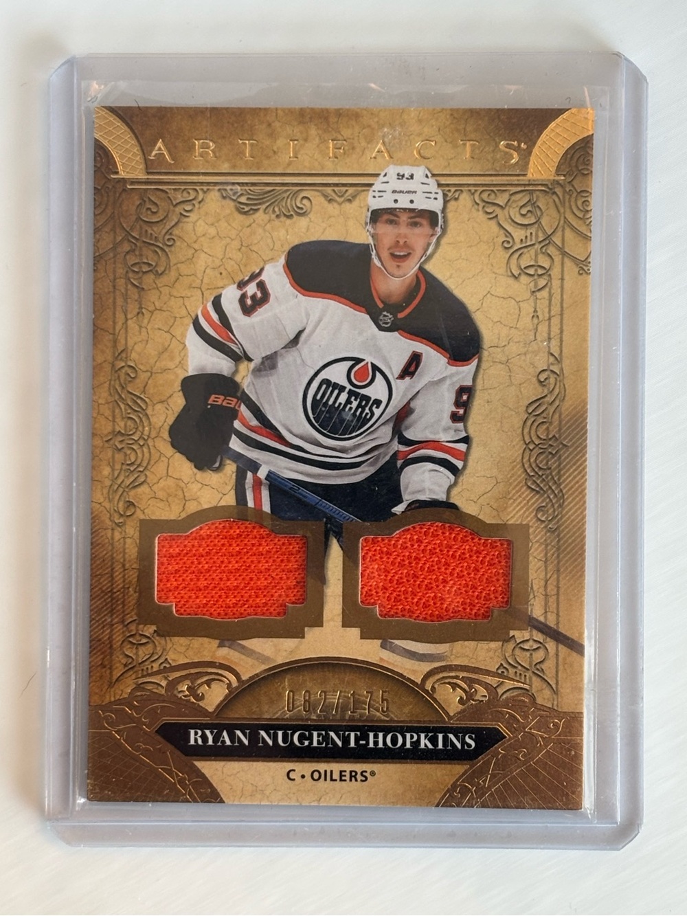 Ryan Nugent-Hopkins 2022-23 UD Artifacts Dual Jersey /175 Oilers #5